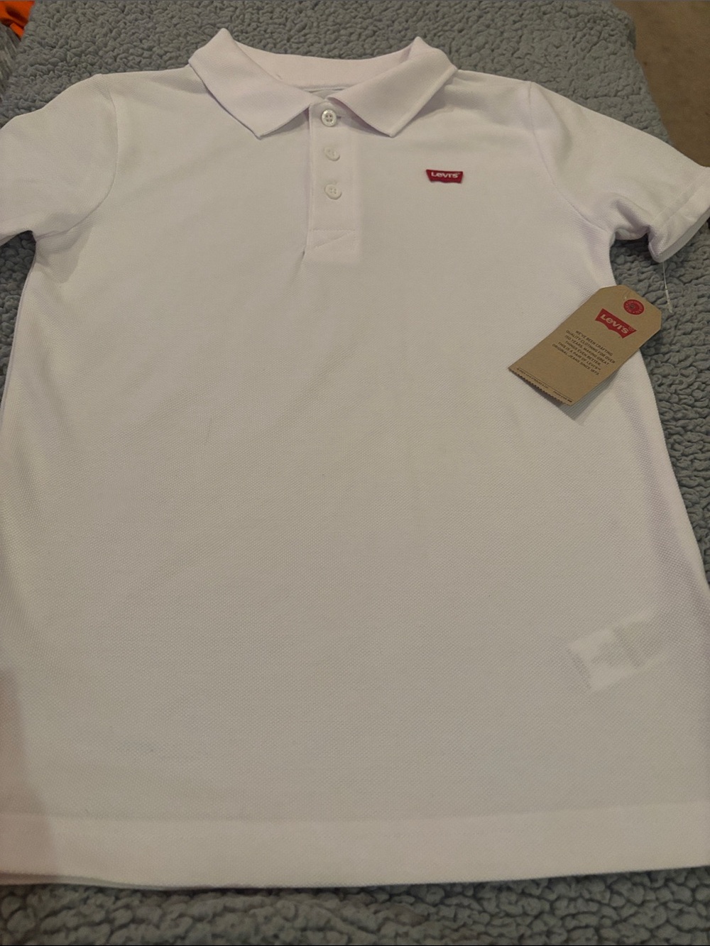 NWT Levi's Kids White Polo with Red Logo